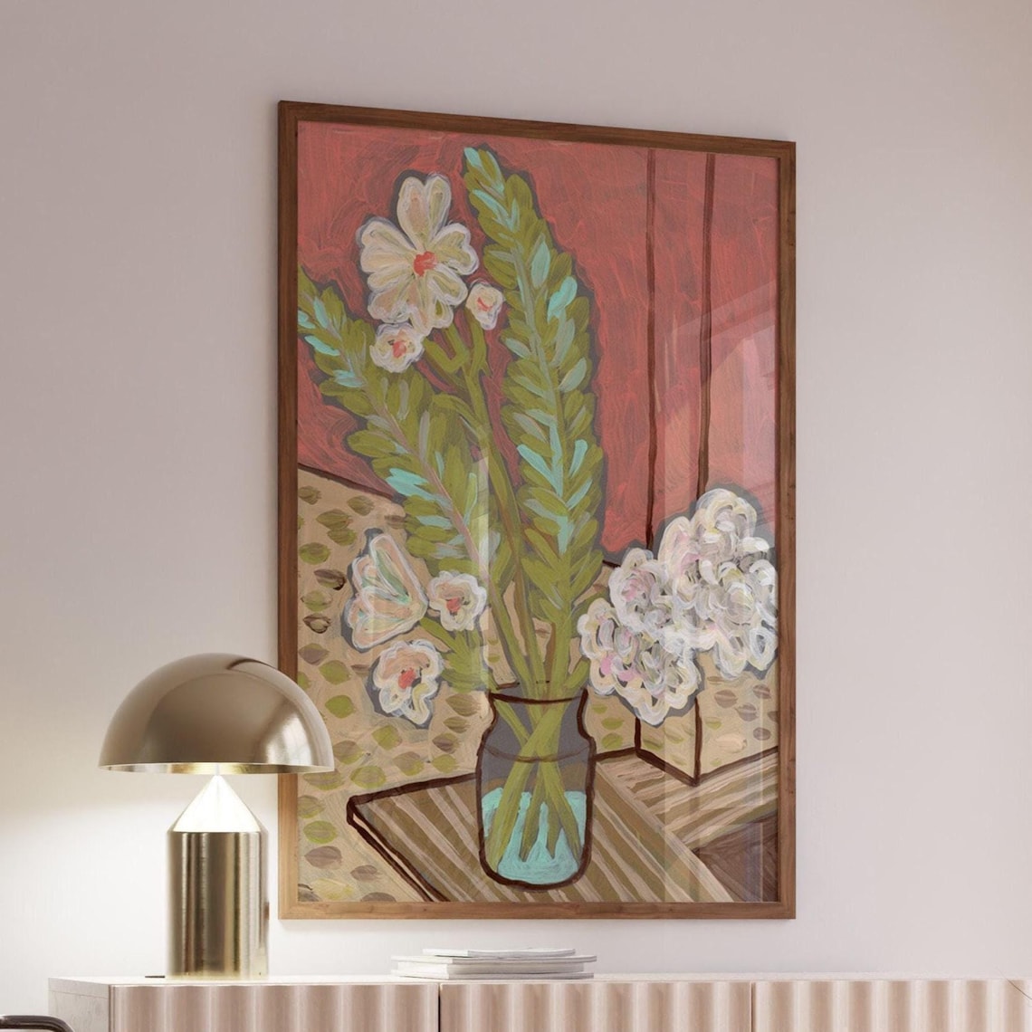 Matisse Abstract Floral Art Print, Modern Botanical