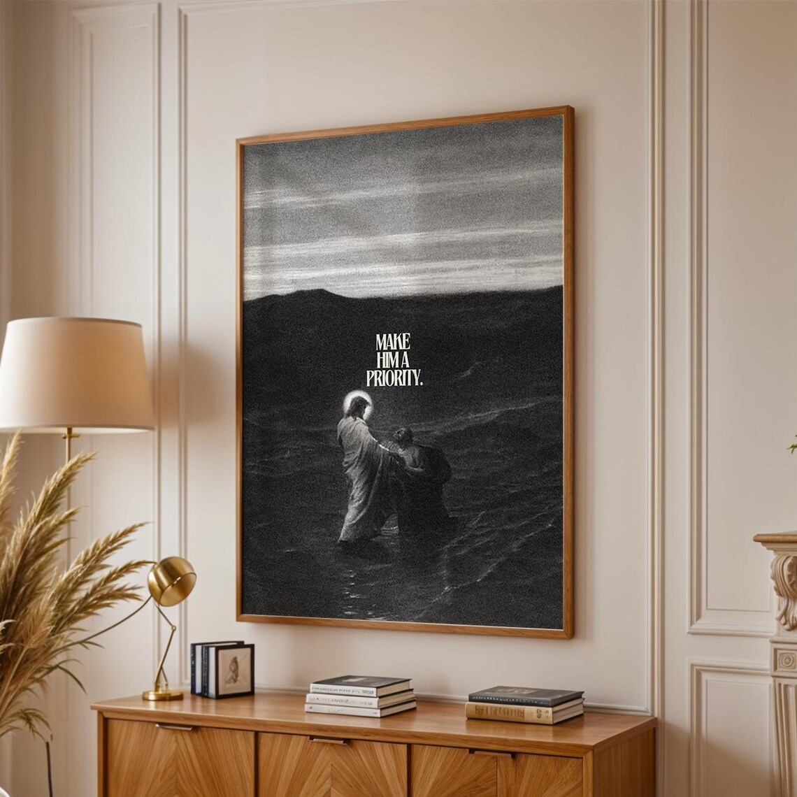 Jesus Wall Art Print, Minimalist Scripture Poster