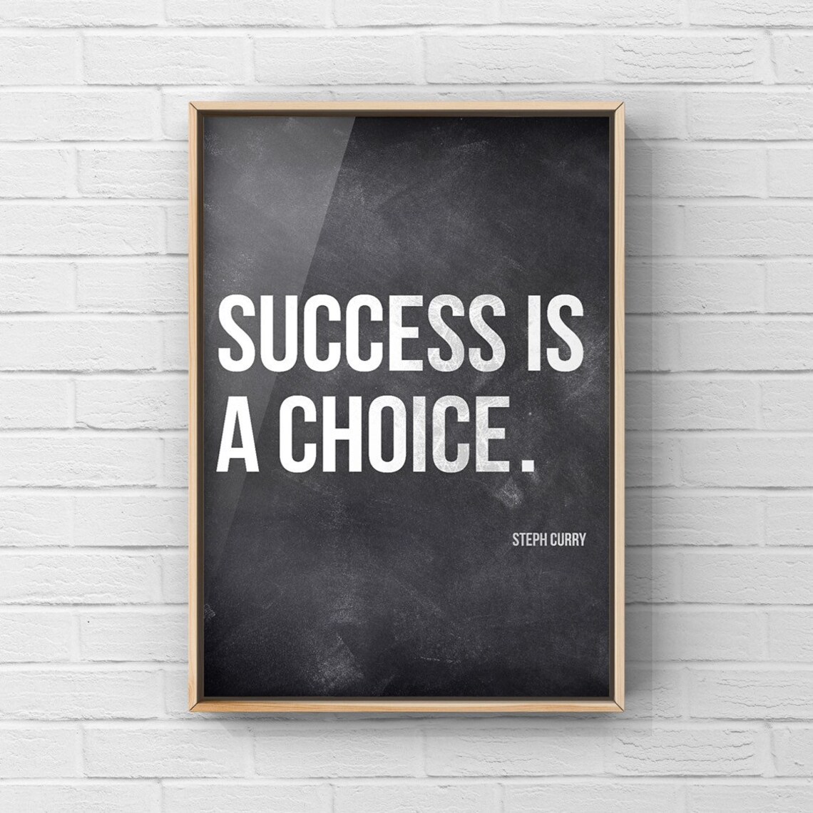 Steph Curry Quote Success Is A Choice Art Print