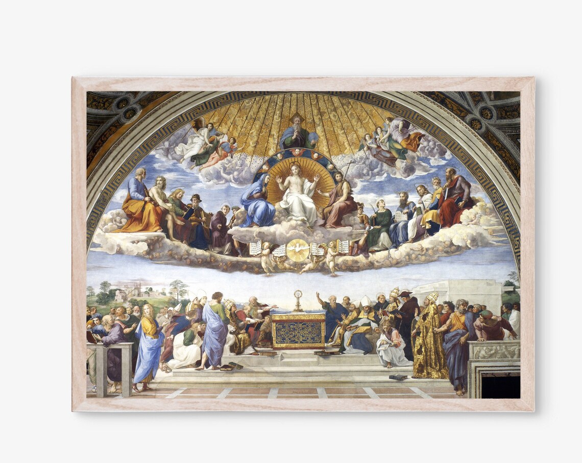 Raphael Disputation Of The Holy Sacrament Vatican Altar Religious Poster