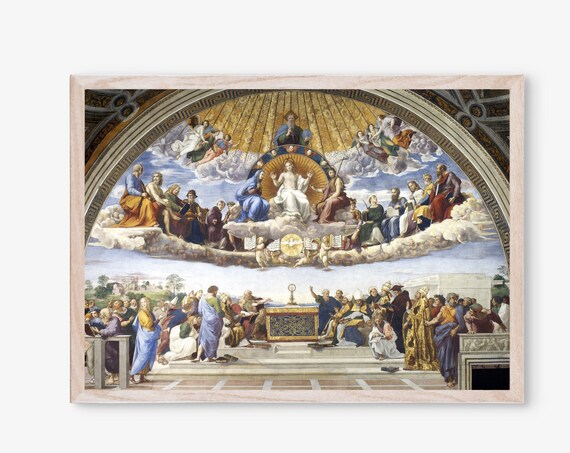 Raphael Disputation Of The Holy Sacrament Vatican Altar Religious Poster