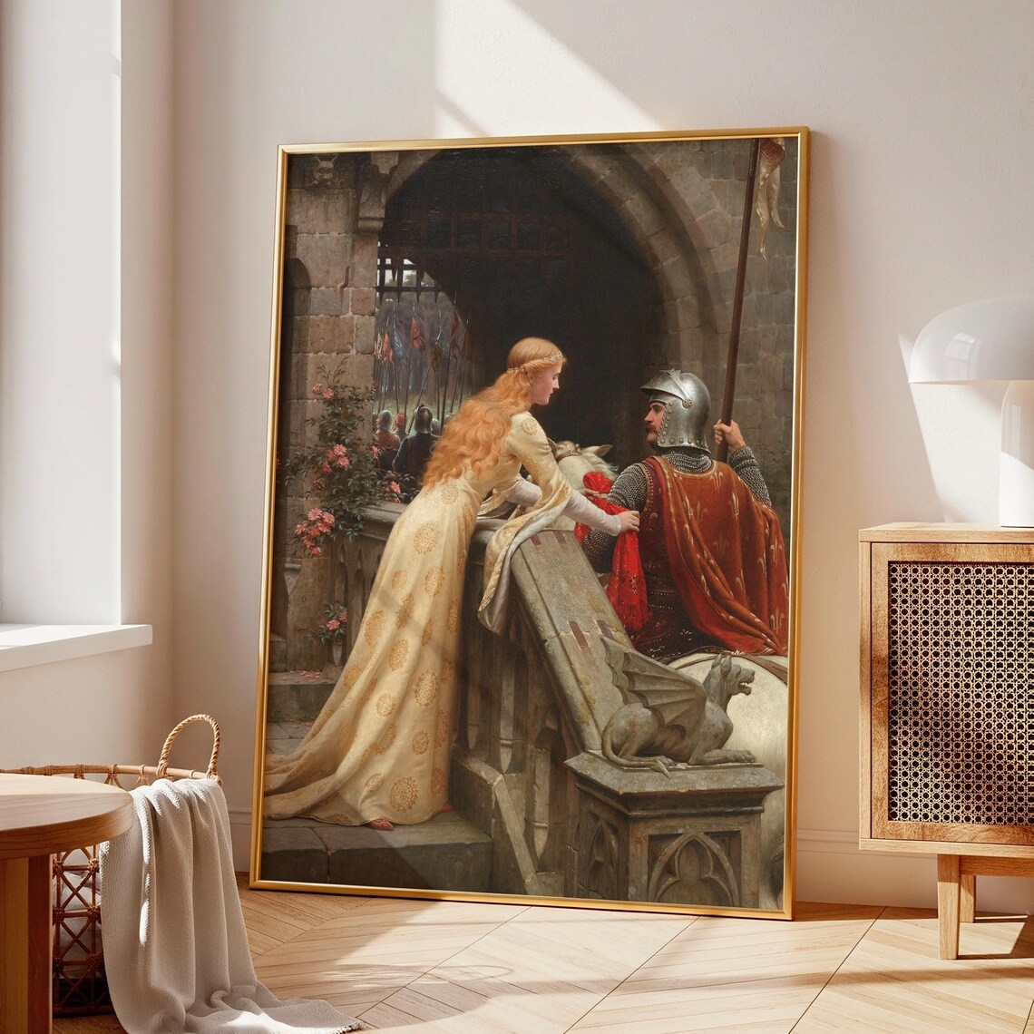 God Speed Edmund Blair Leighton Medieval Knight Farewell Art Poster