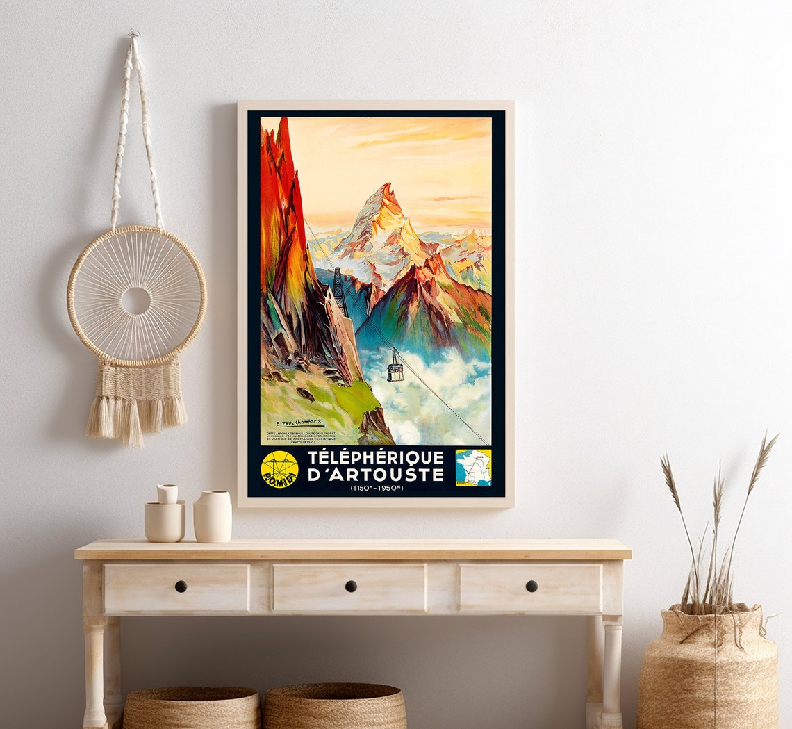 Telepherique d Artouste French Pyrenees Cable Car Sunset Travel Poster - Image 4