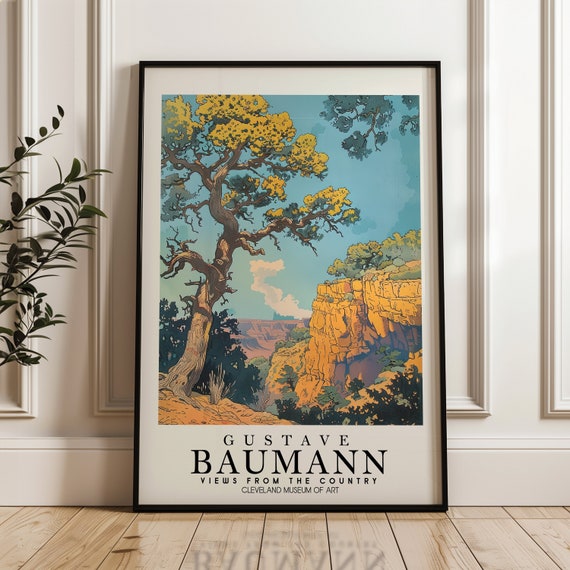 Gustave Baumann Fine Art Print Woodblock Poster Home Decor Nature Countryside Living Room Illustration Exhibition