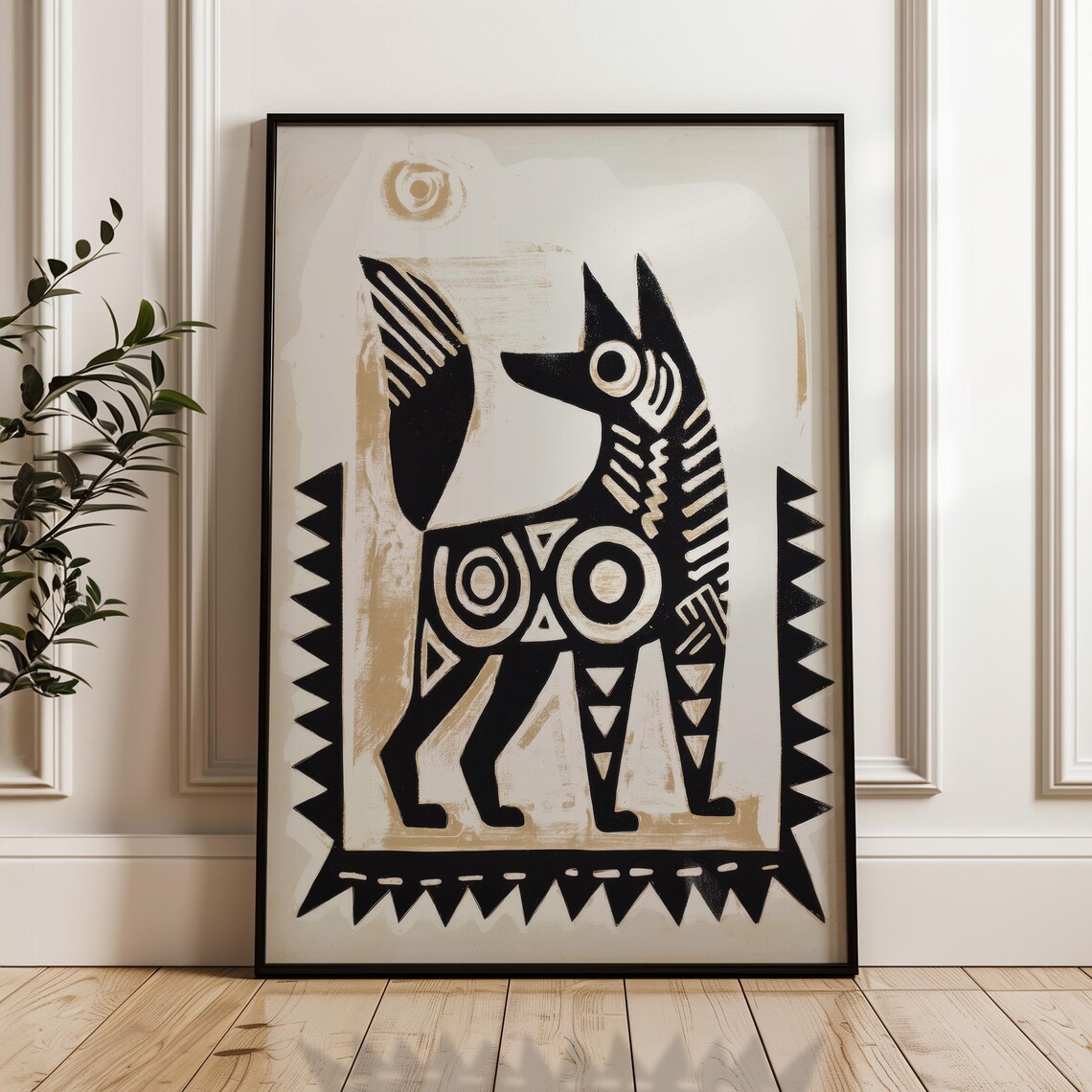 Traditional Mexican Dog Folk Art Poster Print