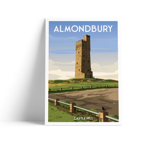 Almondbury Castle Hill Print West Yorkshire Victoria Tower