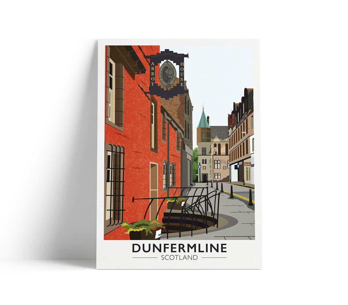 Dunfermline Travel Poster, Abbot House Heritage Centre