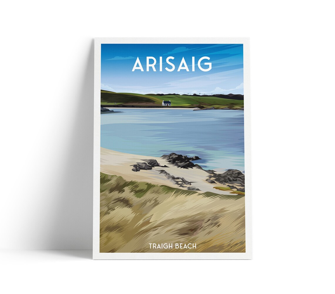 Arisaig Travel Poster, Lochaber Highland Scotland