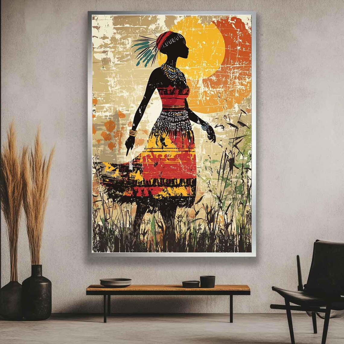 Ethnic Art African Women Wall Art African Tribal Woman Portrait Wall Art Ethnic Women Wall Art Unique Gift - Image 4