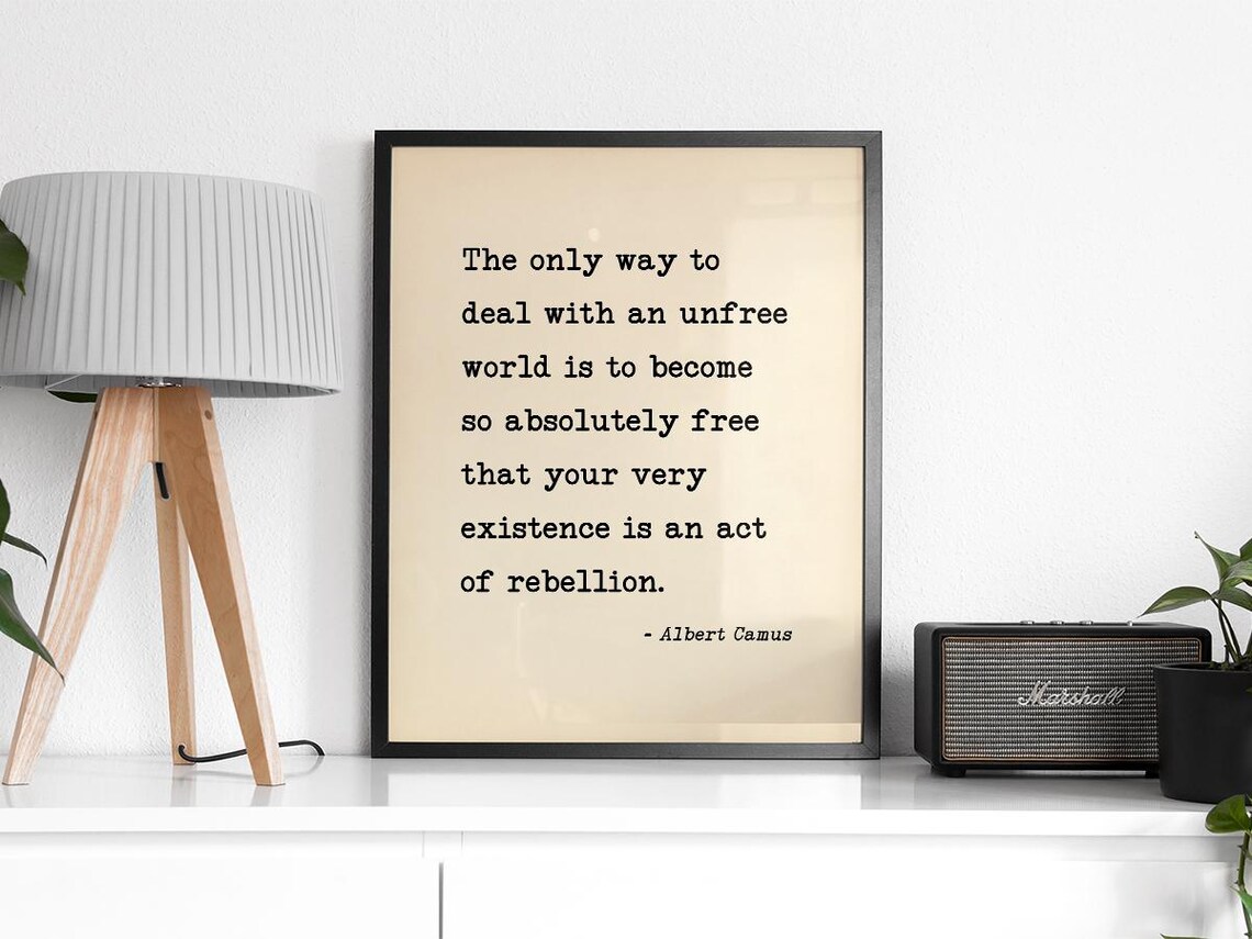 Albert Camus Quote, Freedom Decor Bestfriend Gift - Image 2