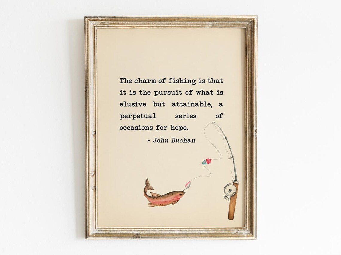 The Charm Of Fishing, John Buchan Nursery Art Print