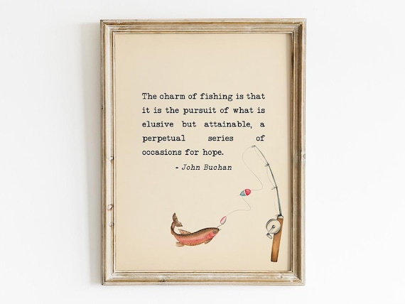 The Charm Of Fishing, John Buchan Nursery Art Print