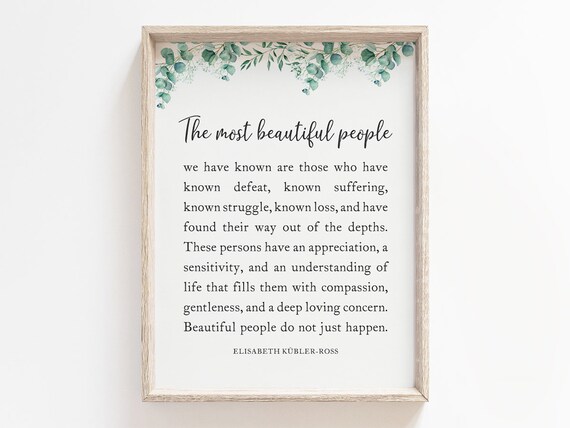 The Most Beautiful People Quote Typography Art Print