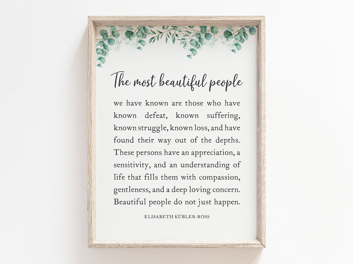 The Most Beautiful People Quote Typography Art Print