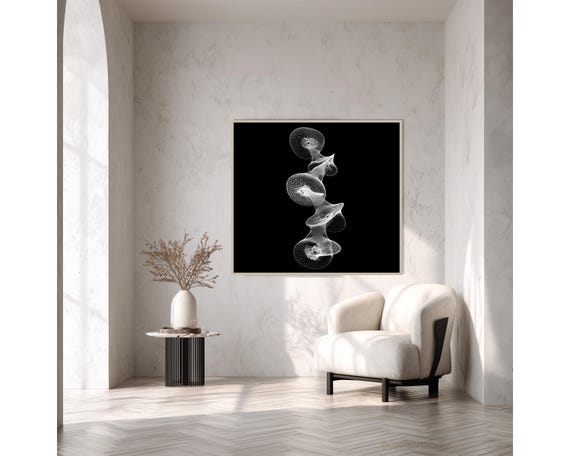 Abstract Black And White Art Modern Print Minimalist Wall Decor