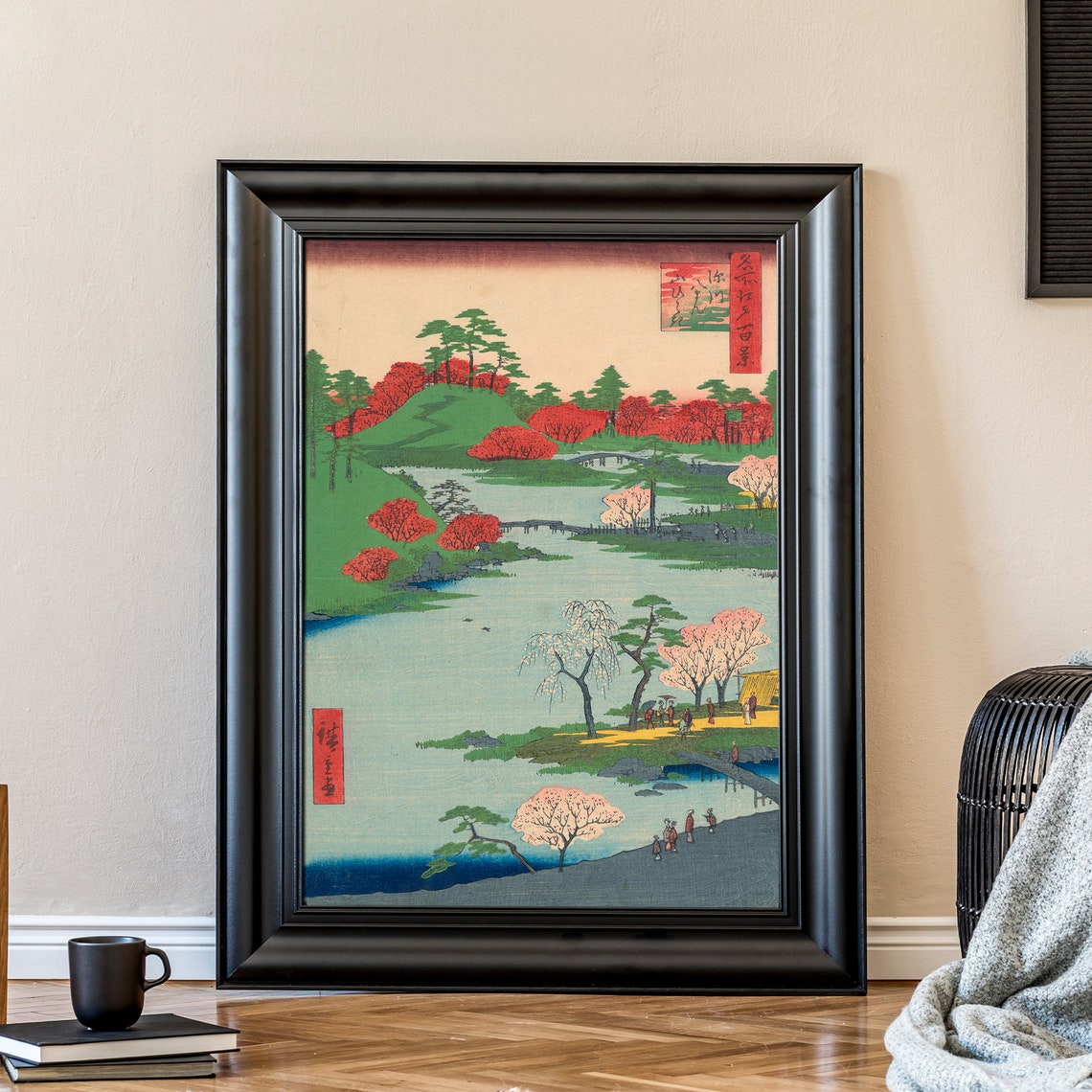 Hiroshige Autumn Maple Lake Scene Edo Japanese Woodblock Art Poster - Image 4