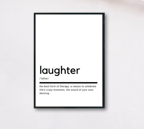 Laughter Definition Quote Poster