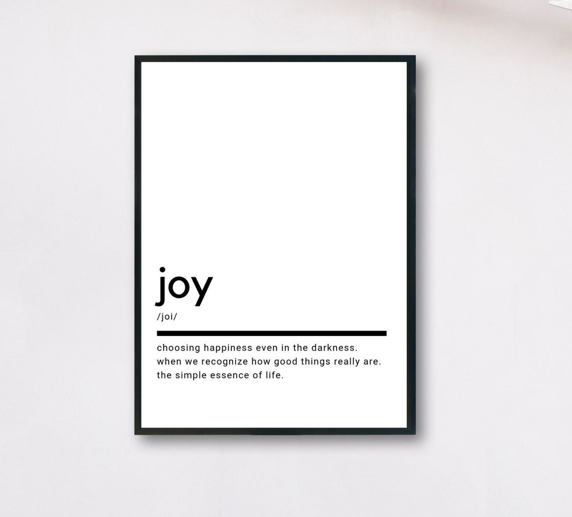 Joy Definition Quote Poster