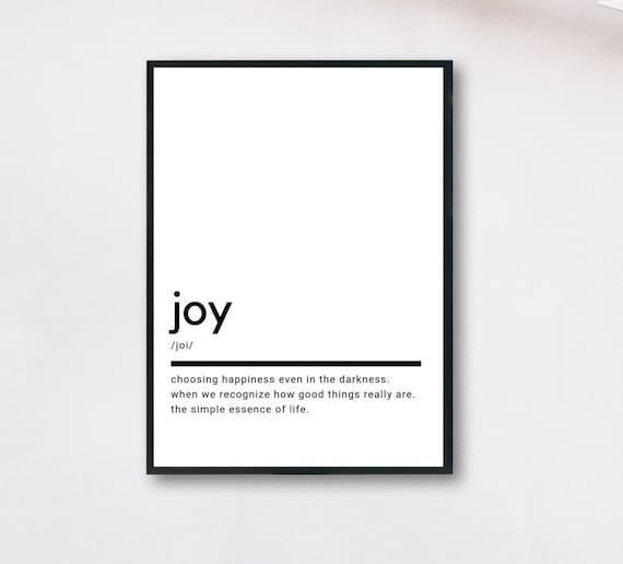 Joy Definition Quote Poster