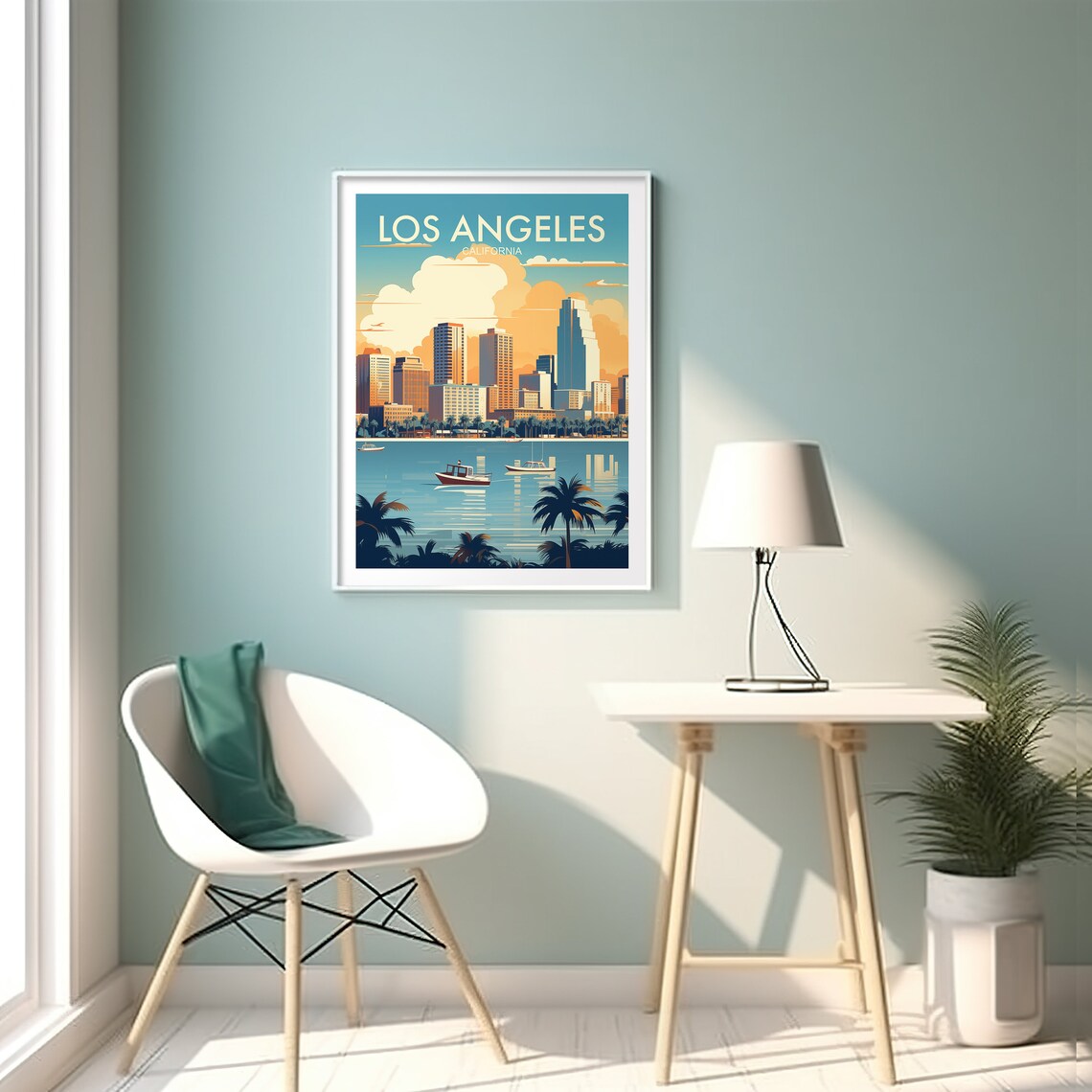 Los Angeles Travel Poster, Holiday Travel Gift