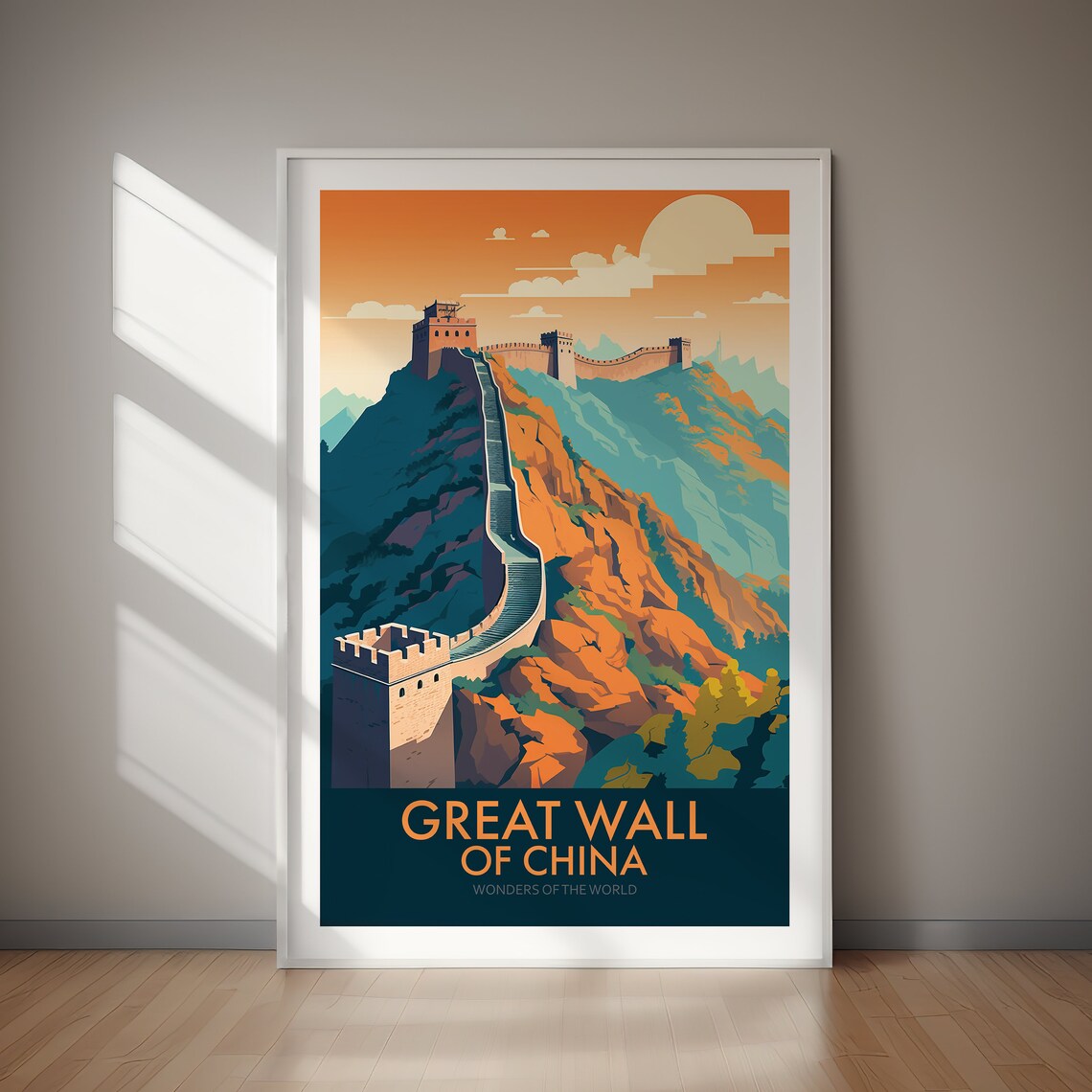 Great Wall Of China Travel Poster, Asia Travel