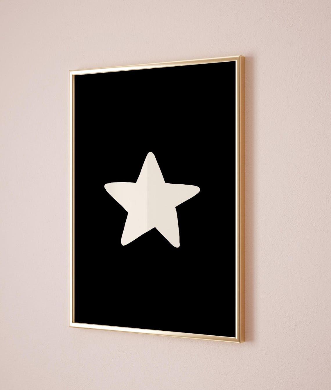 Black Star Vertical Minimalist Modern Dorm Room Wall Art Piece - Image 3