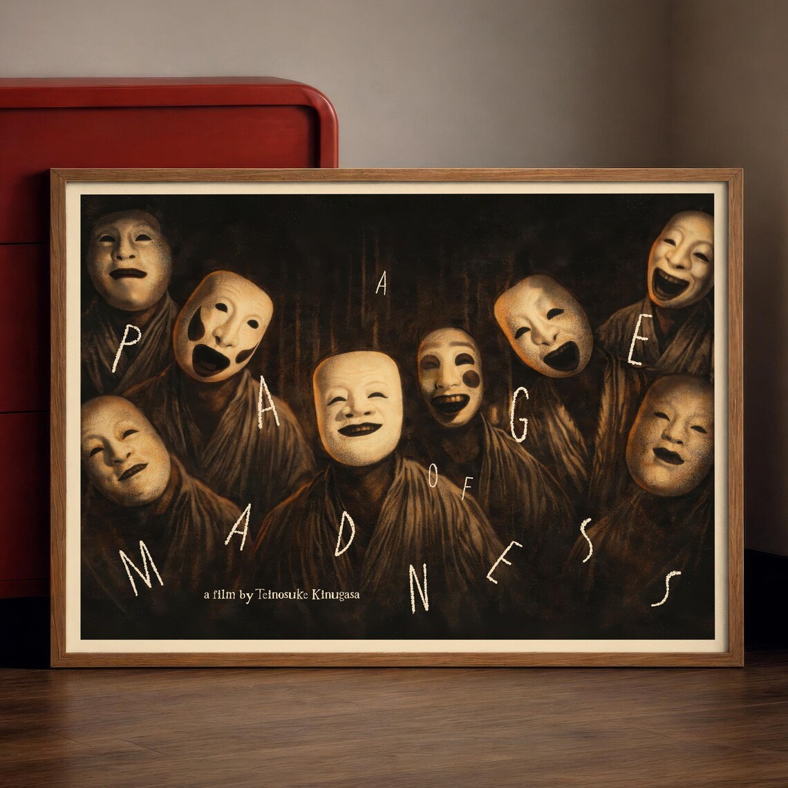 A Page of Madness 1926 Japanese Silent Film Horror Mask Poster
