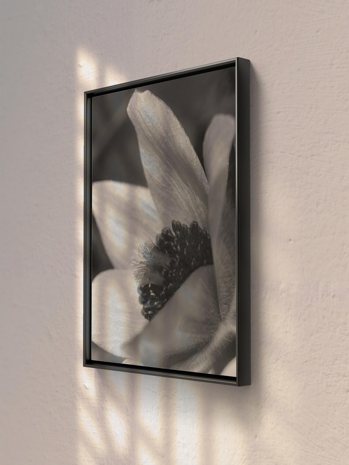 High Contrast Black And White Flower Close Up Art Print - Image 3