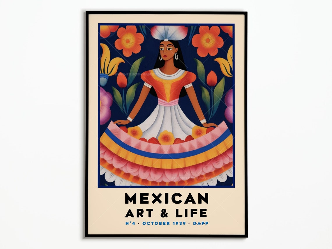 Mexican Art and Life No 4 October 1939 Folk Dancer Exhibition Poster