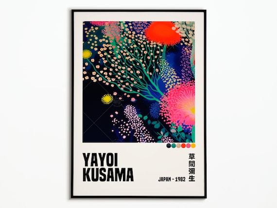 Yayoi Kusama Exhibition Poster Print