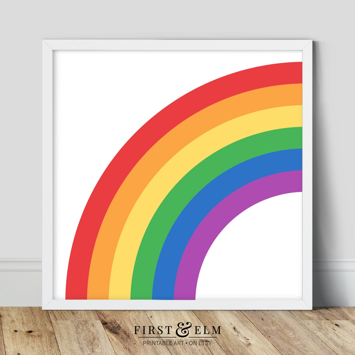 Rainbow Arc Minimalist Stripe Art Colorful Modern Wall Poster - Image 2