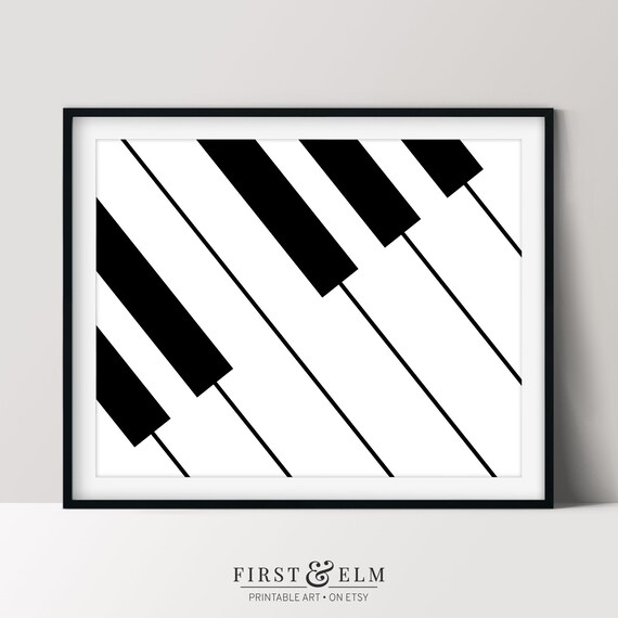 Piano Keys Abstract Design Music Lover Print Piano Player Gifts
