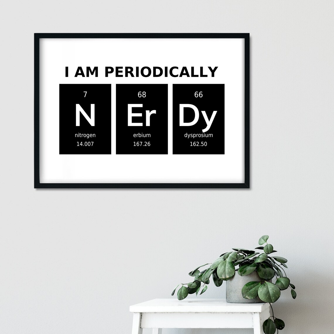 I Am Periodically Nerdy Chemistry Humor Funny Science Gifts Home Decor - Image 3