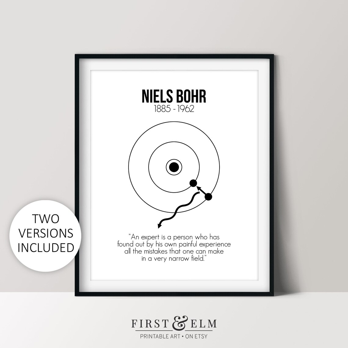 Niels Bohr Science Poster, Teacher Gift Ideas