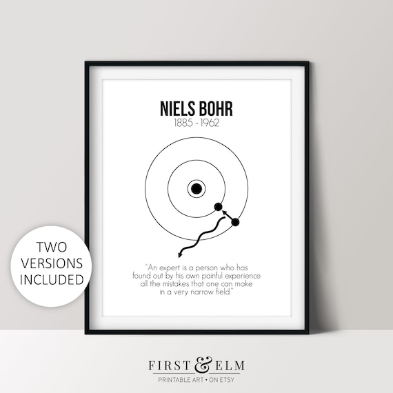 Niels Bohr Science Poster, Teacher Gift Ideas