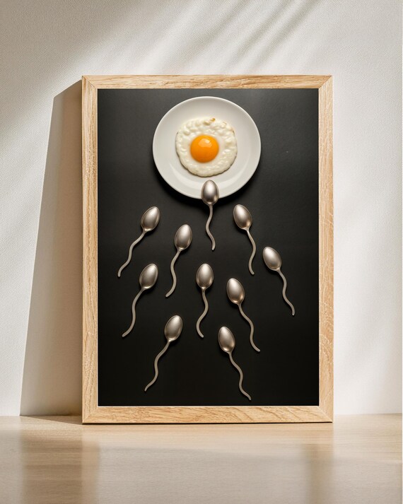 Spoons With a Mission Funny Breakfast Egg Kitchen Wall Art Decor