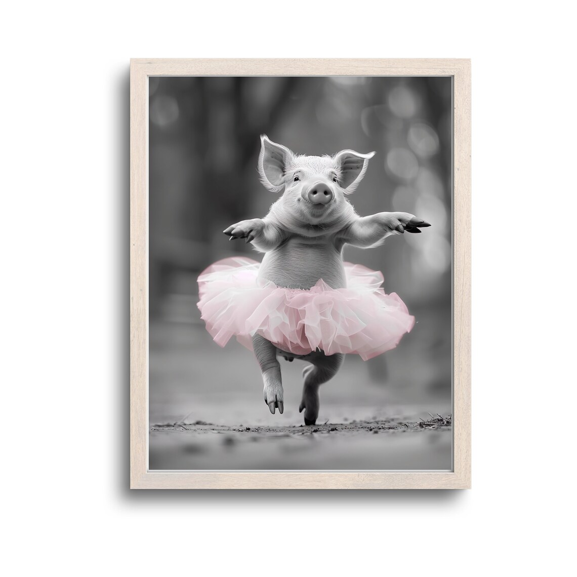 Funny Pig Print, Whimsical Animal Art Print