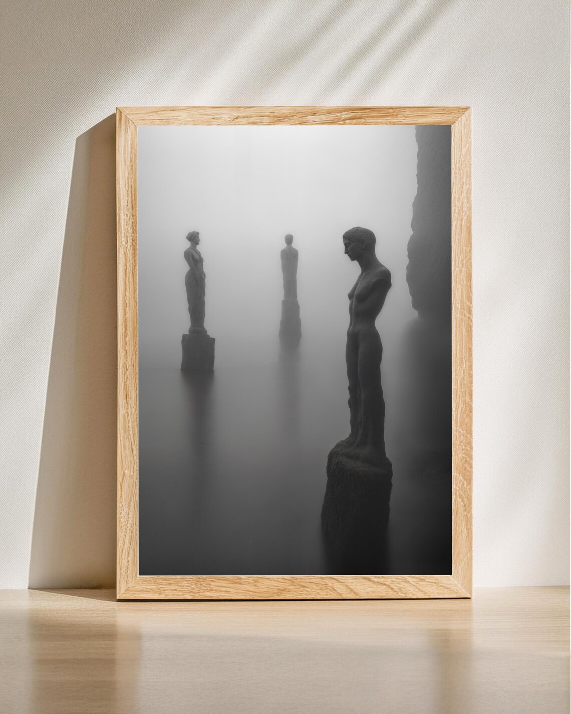 Misty Sculpture, Dark Fantasy Wall Art Print
