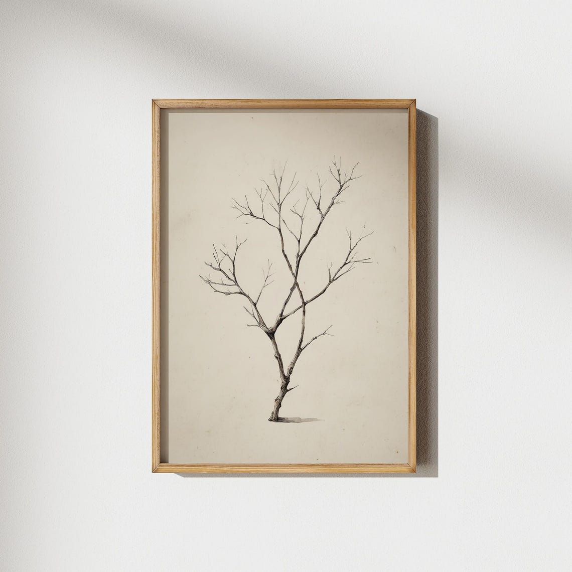 Bare Tree Wall Art Minimalist Print Winter Botanical Modern Neutral Decor Poster Prints