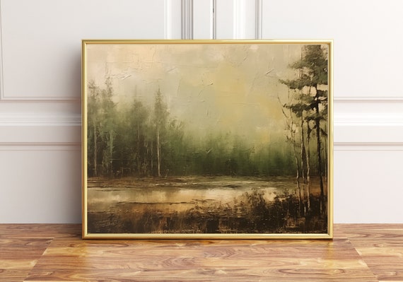 A Forest Scene During The Rainy Season Poster Prints Wall Dcor