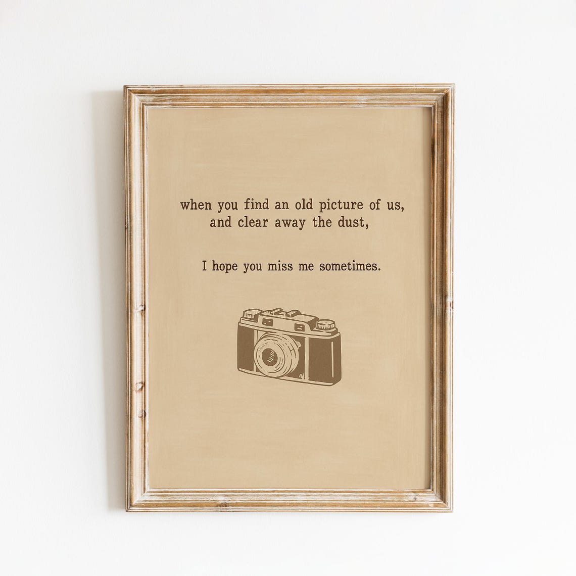 When You Find An Old Picture Sepia Memory Vintage Camera Poster