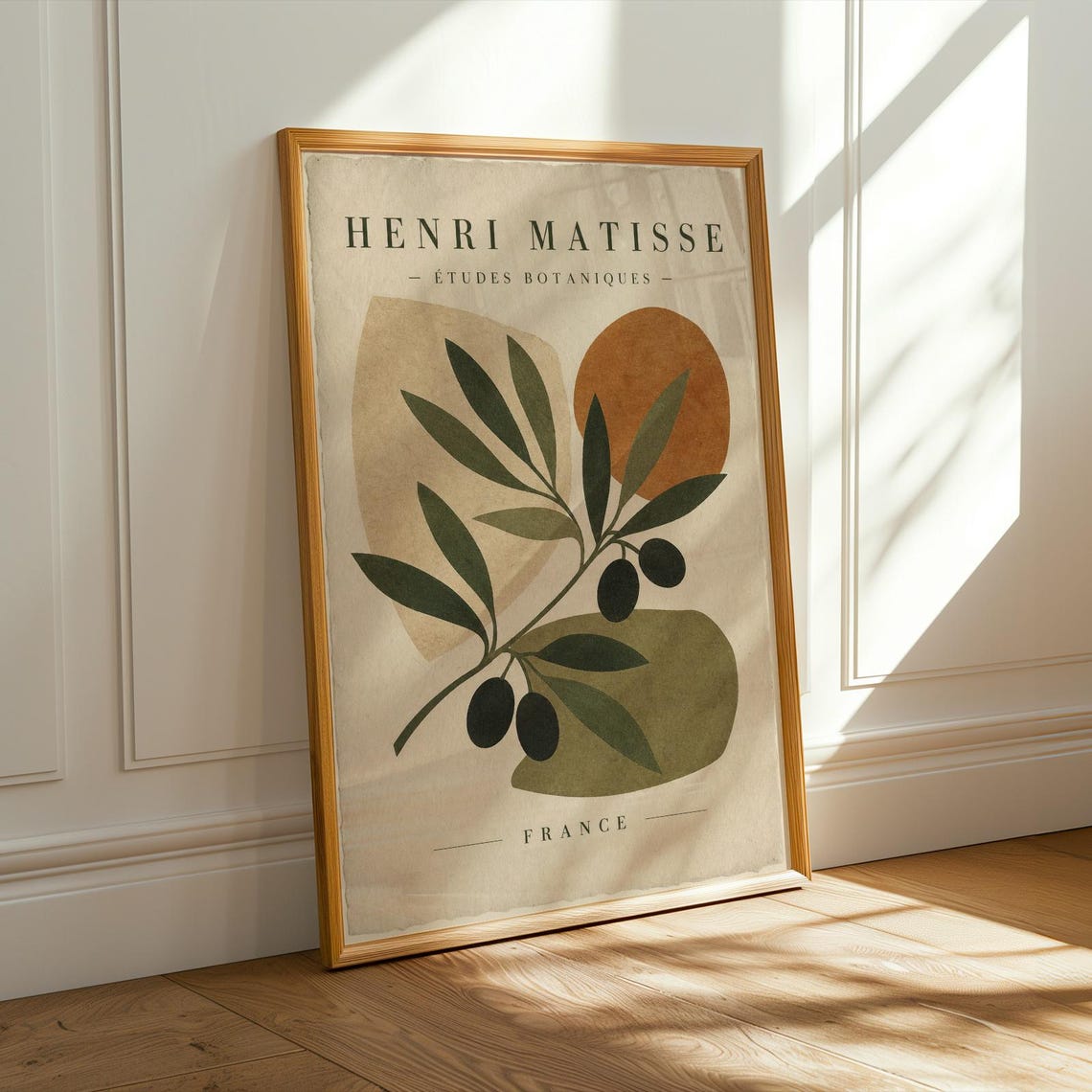 Henri Matisse Print Etudes Botaniques Poster Modern Minimalist Botanical Illustration Olive Green And Terracotta - Image 5