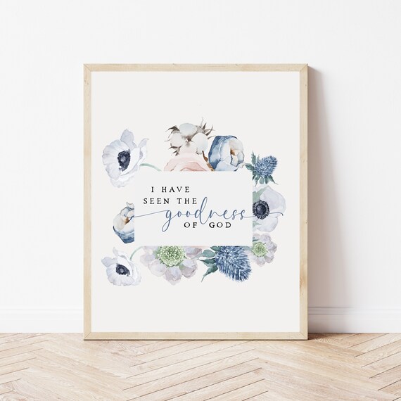Christian Gift For Women Goodness Of God Scripture Wall Art Decor Boho Bible Verse Nursery Sign Mom