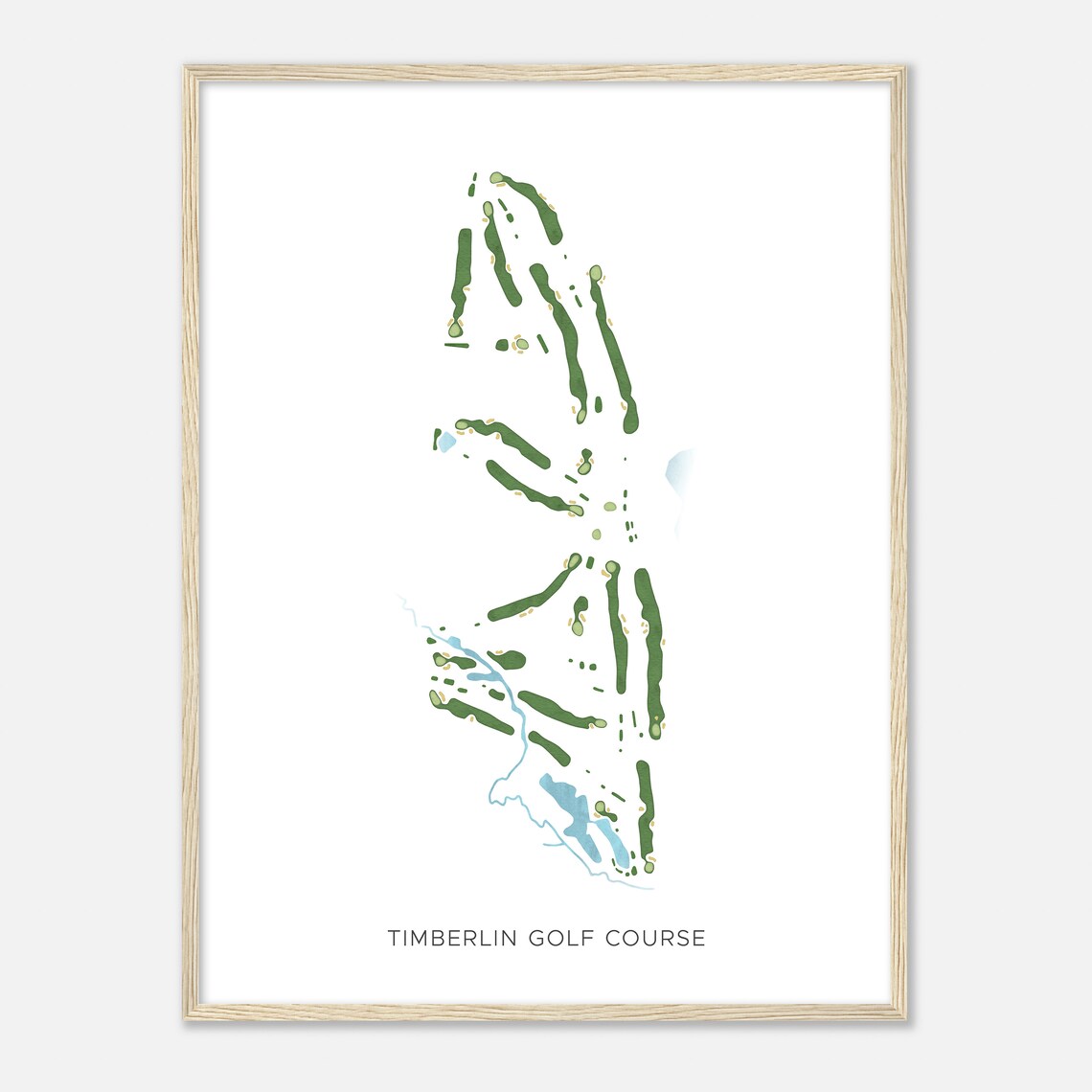 Timberlin Golf Course Connecticut Modern Watercolor Map Golfer Gift Golf Wall Art Golf Poster Print Course Layout - Image 2