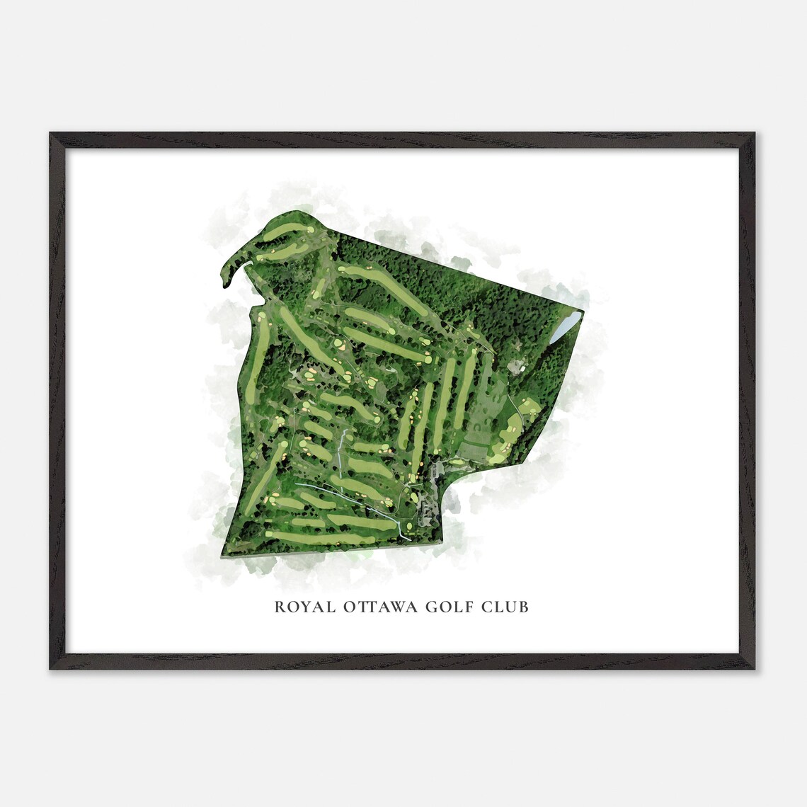 Royal Ottawa Golf Club Canada Classic Watercolor Golf Map Poster - Image 4