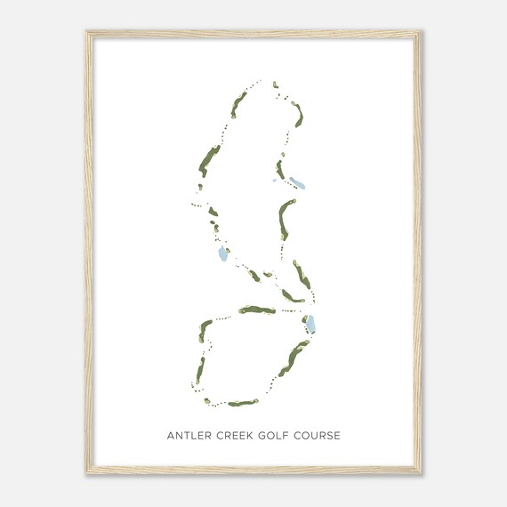 Antler Creek Golf Course Colorado Modern Watercolor Map Golfer Gift Golf Wall Art Golf Poster Print Course Layout