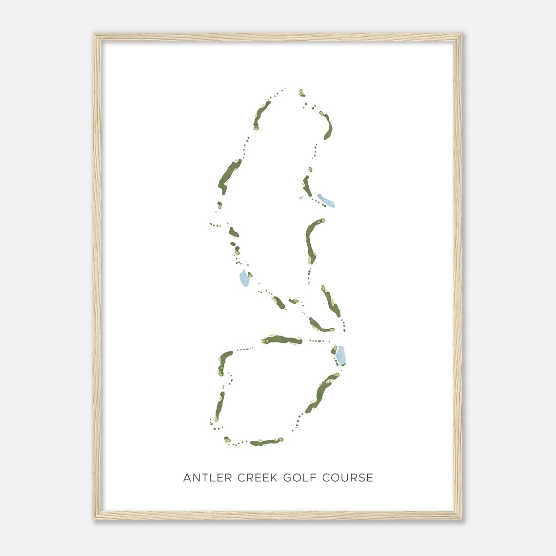 Antler Creek Golf Course Colorado Modern Watercolor Map Golfer Gift Golf Wall Art Golf Poster Print Course Layout