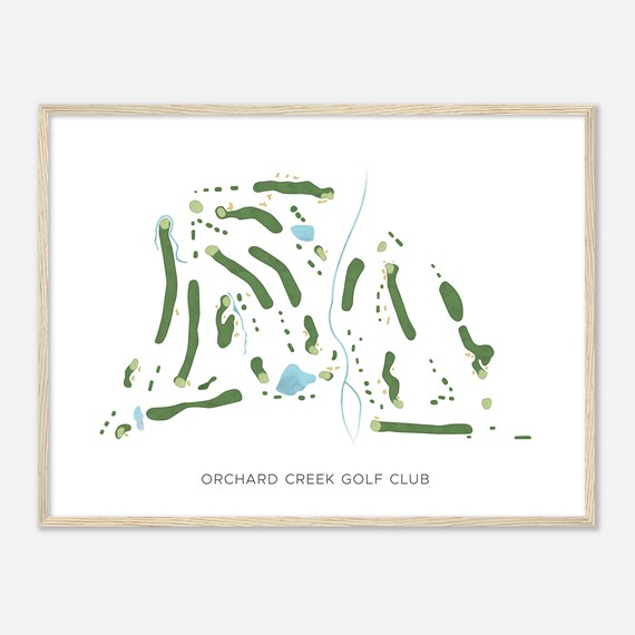 Orchard Creek Golf Club New York Modern Watercolor Map Golfer Gift Golf Wall Art Golf Poster Print Course Layout