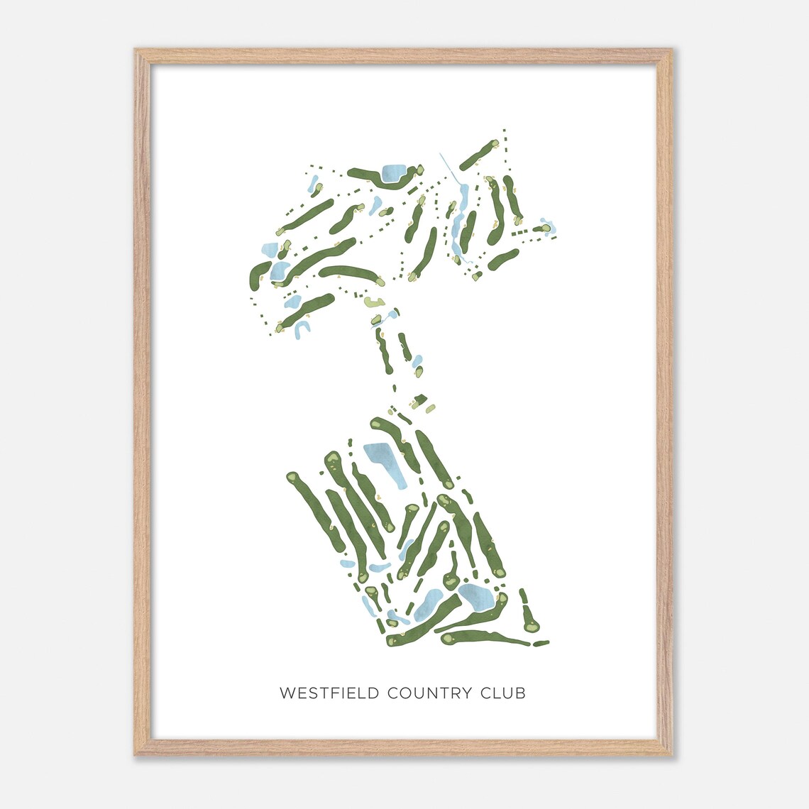 Westfield Country Club Westfield Center Ohio Watercolor Map Poster - Image 2