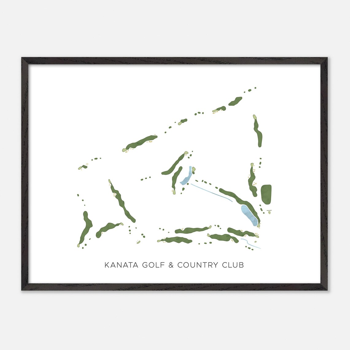 Kanata Golf and Country Club Ontario Minimalist Watercolor Poster - Image 4